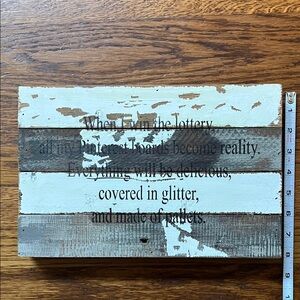 Rustic Wooden Sign with Inspirational Quote